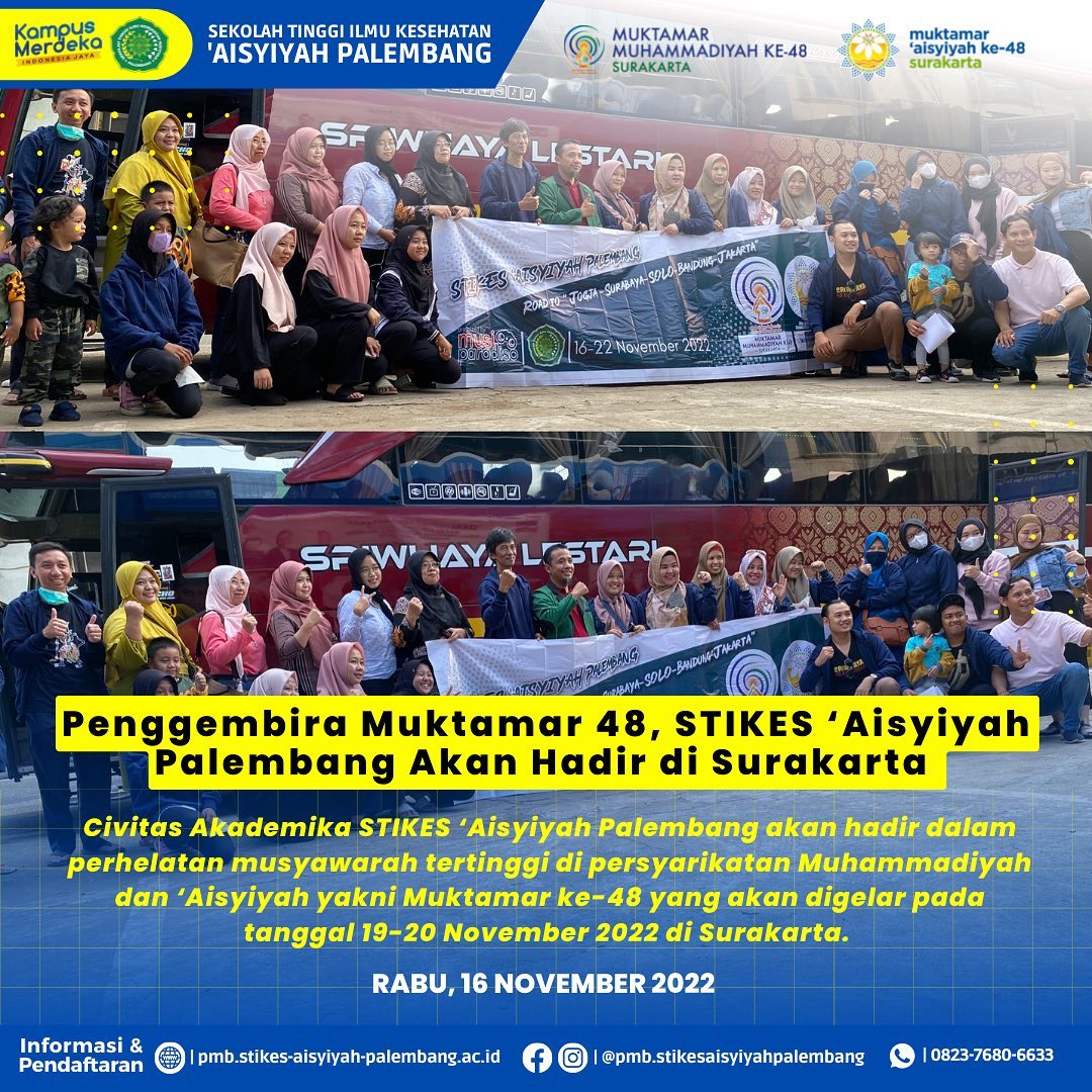 Menjadi Penggembira Muktamar 48, STIKES ‘Aisyiyah Palembang akan hadir di Surakarta